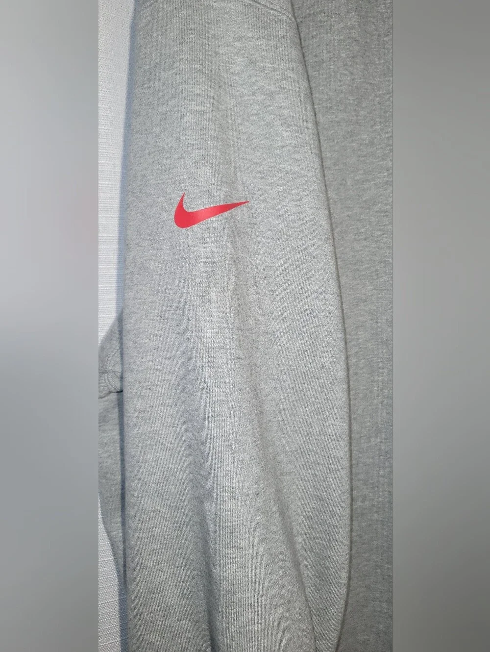 Nike Gray Tampa Bay Buccaneers Crewneck Hoodie with Red Logo